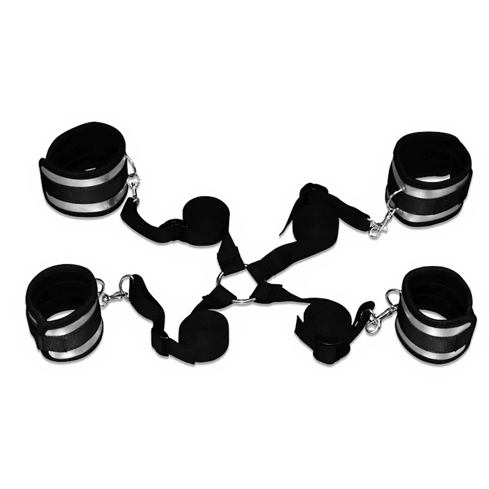 Lovetoy Struggle My Bed Restraints — miękki zestaw kajdanek z 4 mankietami
