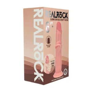 RealRock Dual Density Silicone Realistic Sliding Skin Dildo – 15,5 cm