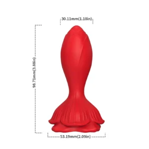 B - Series Joy Rosenberg Red Anal Vibrating Plug with 9 Vibration Functions