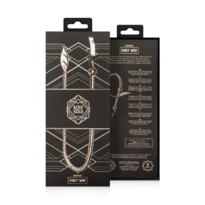 Rosy Gold Braided Bull Whip BDSM Accessory