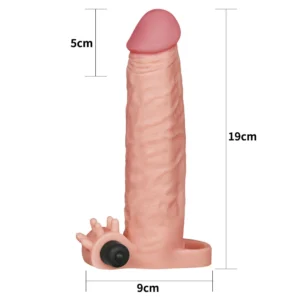 Lovetoy Pleasure X-Tender Vibrating Penis Sleeve Flesh