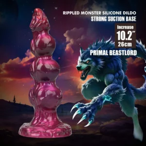 Power Monsters Primal Beastlord 26 cm Rippled Silicone Dildo