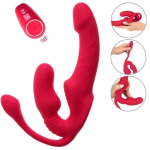 You2Toys Triple Teaser Wireless Strap-On with Triple Vibration