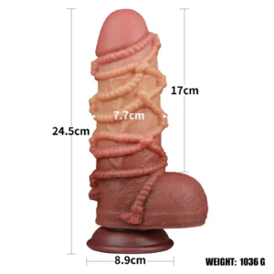 Love Toy King Size Nature Cock 24 cm Dildo z Podwójną Warstwą Silikonu