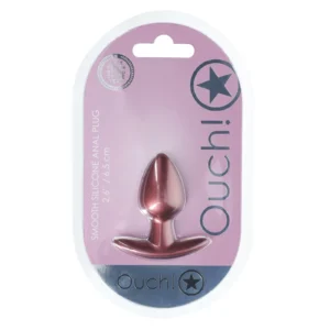 Ouch! Small Smooth Silicone Anal Plug in Rose Gold