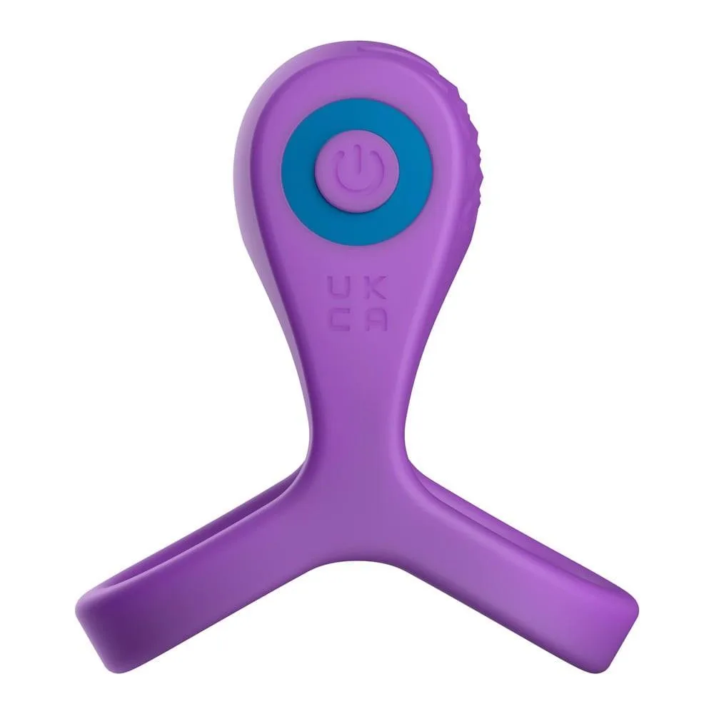 Dream Toys Love Signal Bold Embrace Vibrating Cock Ring with Ball Strap