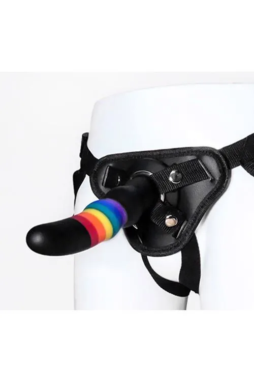 Dream Toys Colorful Love Rainbow Strap-On with Dildo
