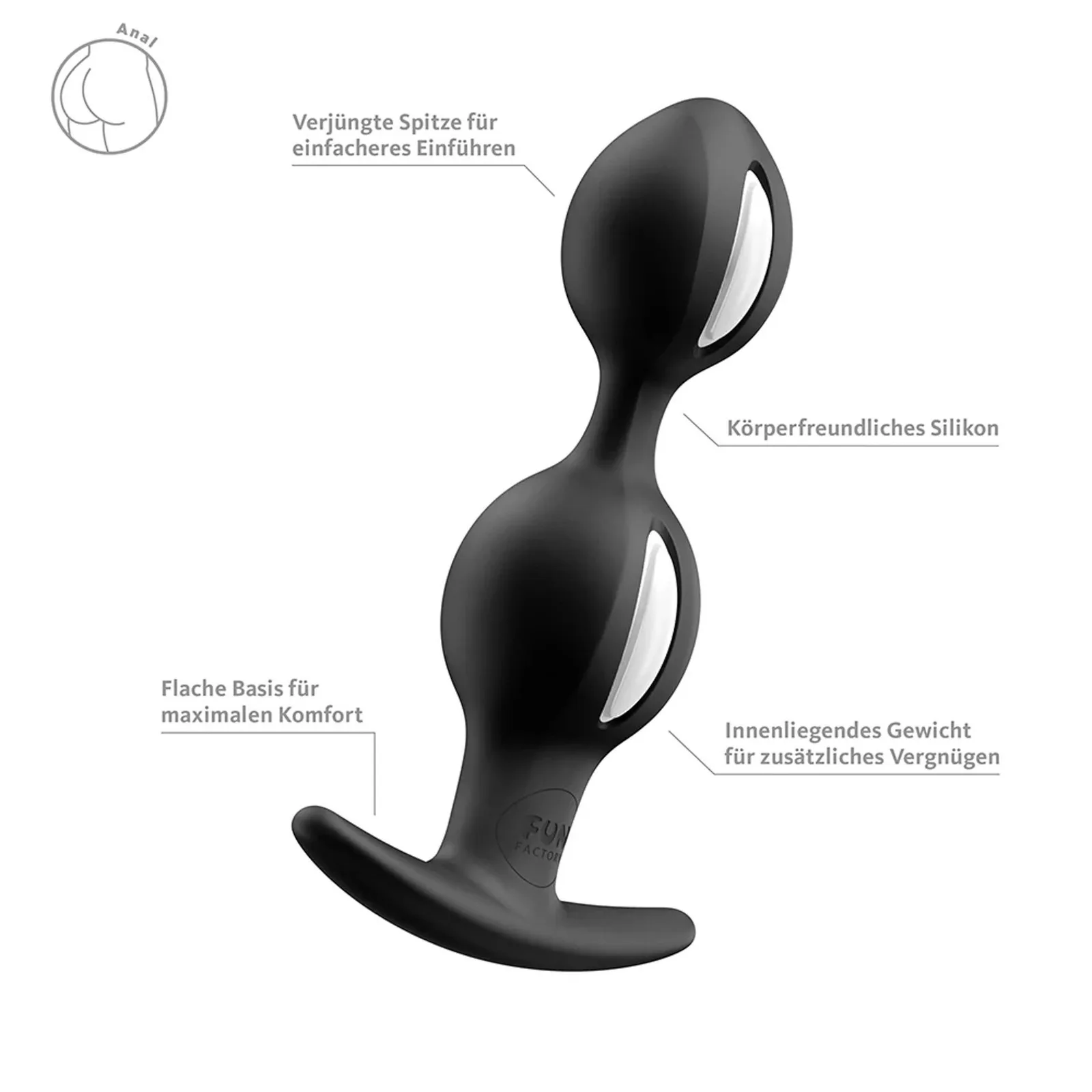 Fun Factory B Balls Duo Black Anal Plug