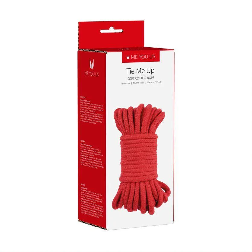 Me You Us Tie Me Up Red Cotton Bondage Rope, 10 m