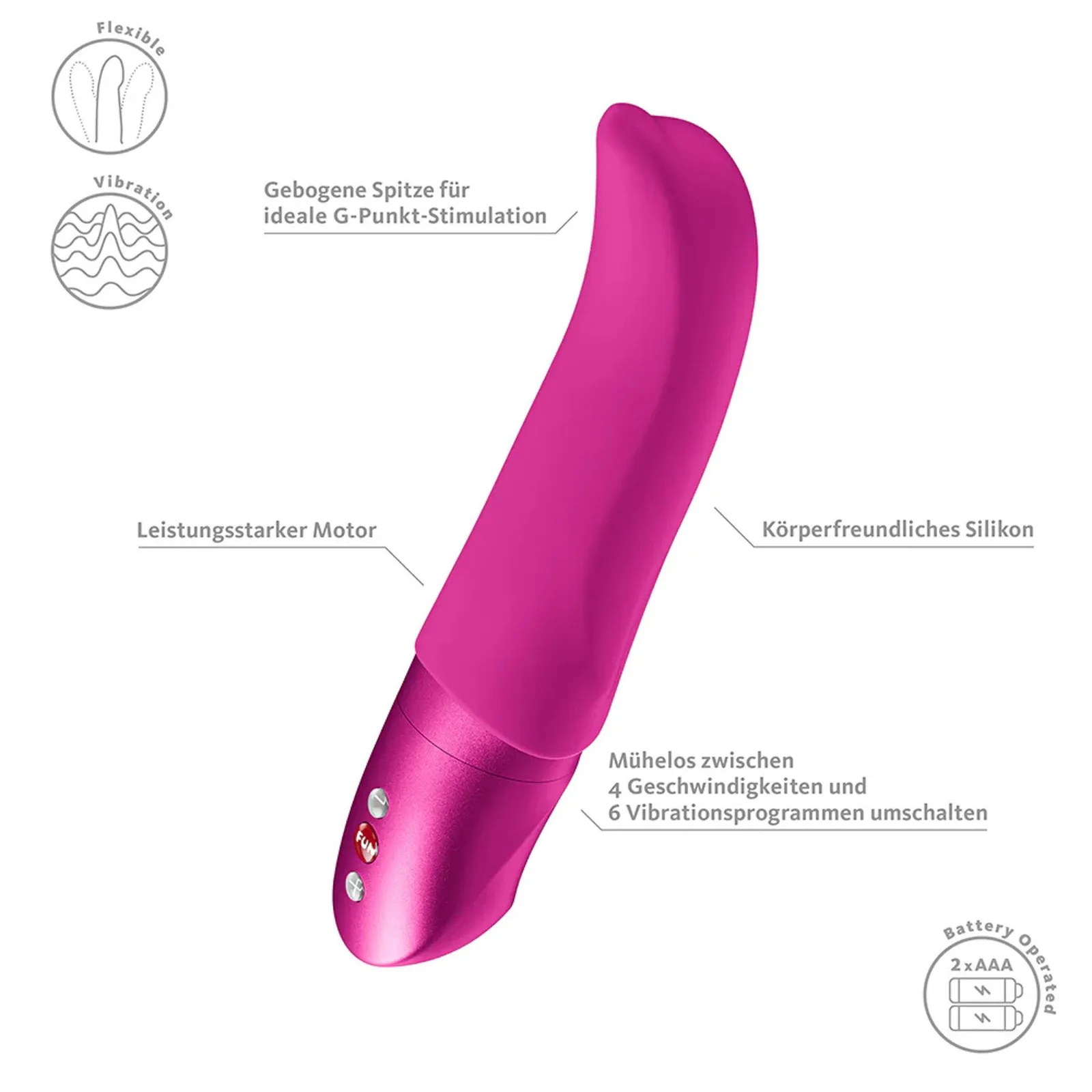 Fun Factory Diva Dolphin Magenta G-Spot Vibrator