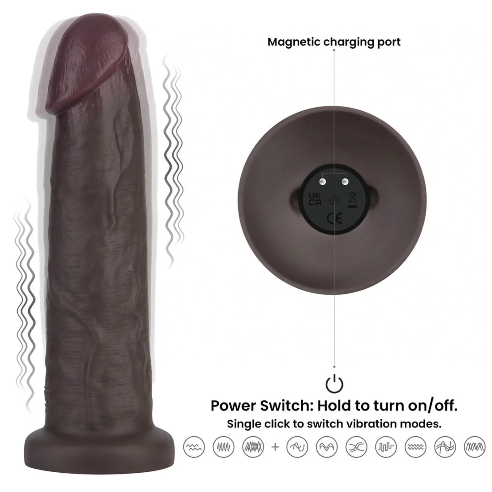 Lovetoy Sliding Skin Pro II 9" Vibrating Dual Layer Silicone Dong