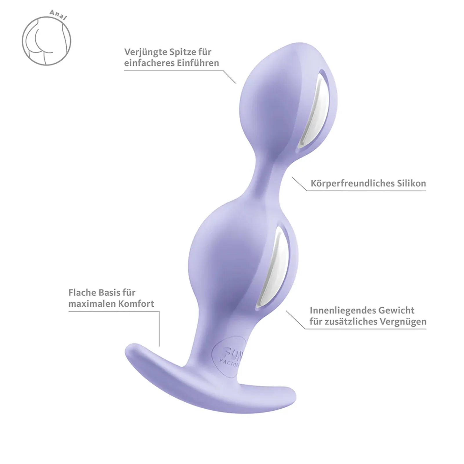 Fun Factory B Balls Duo Purple Anal Plug
