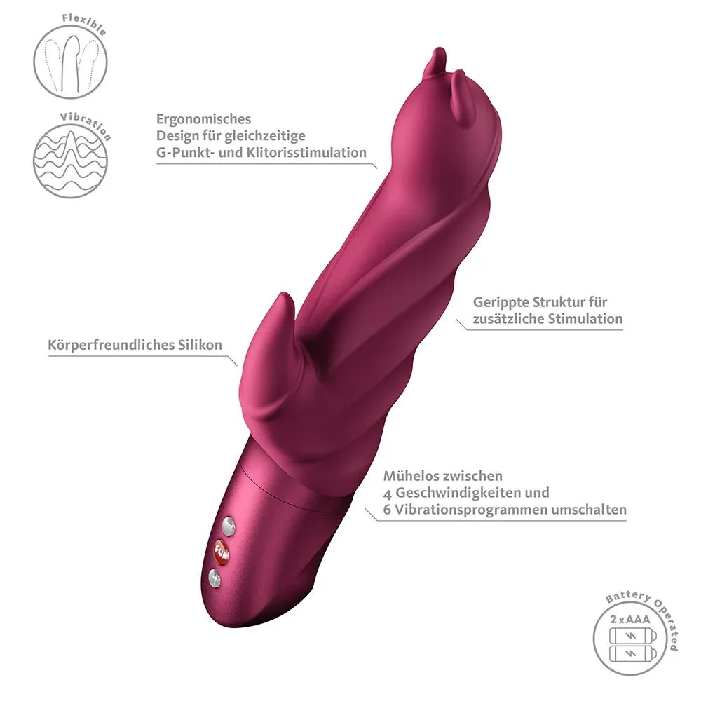 Fun Factory Darling Devil Rabbit Vibrator – Wine Red