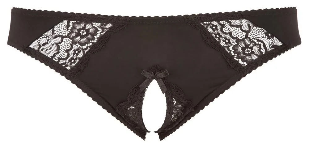 Cottelli CURVES Crotchless Briefs 3XL – Open Lace Panties