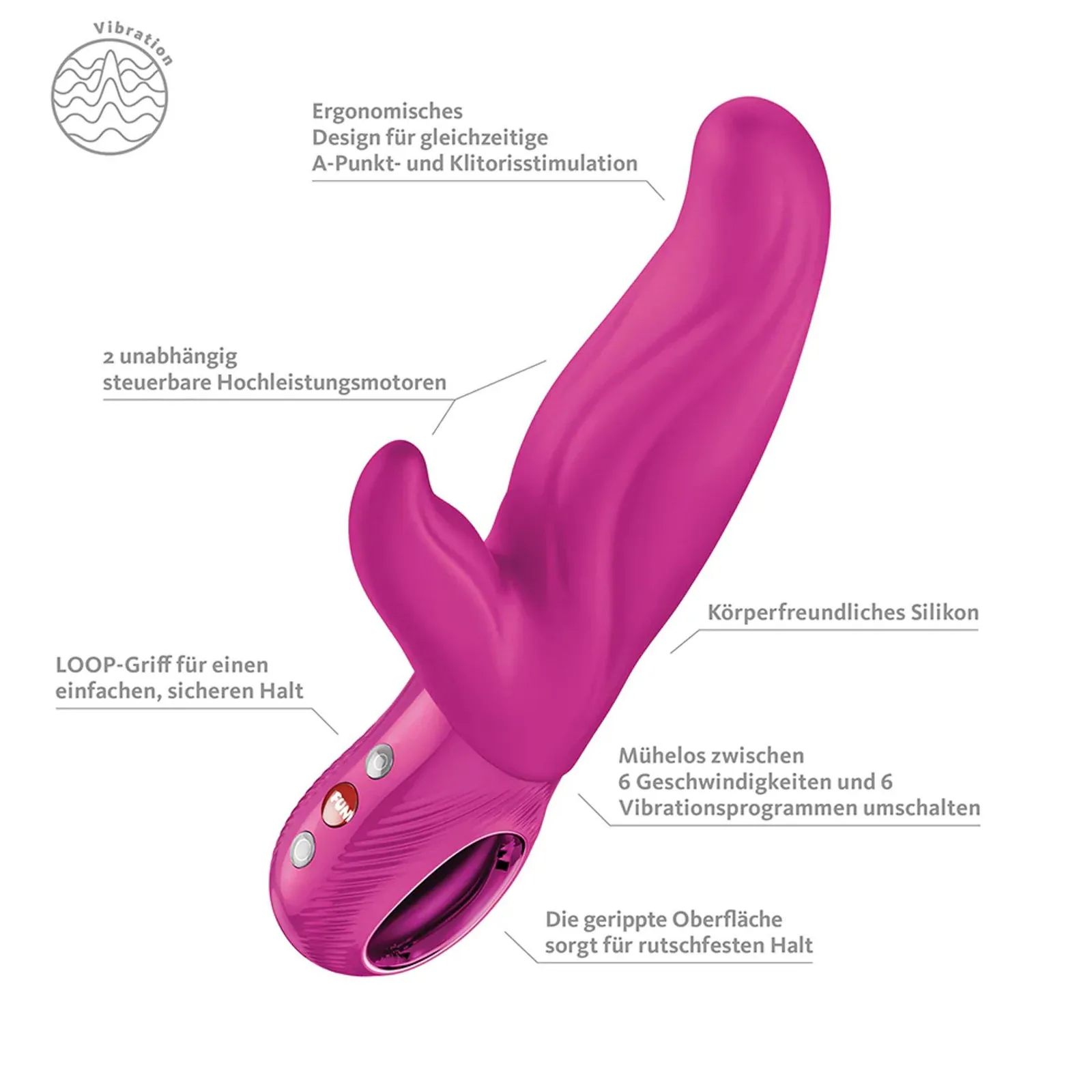 Fun Factory Lady Bi Magenta Rabbit Vibrator