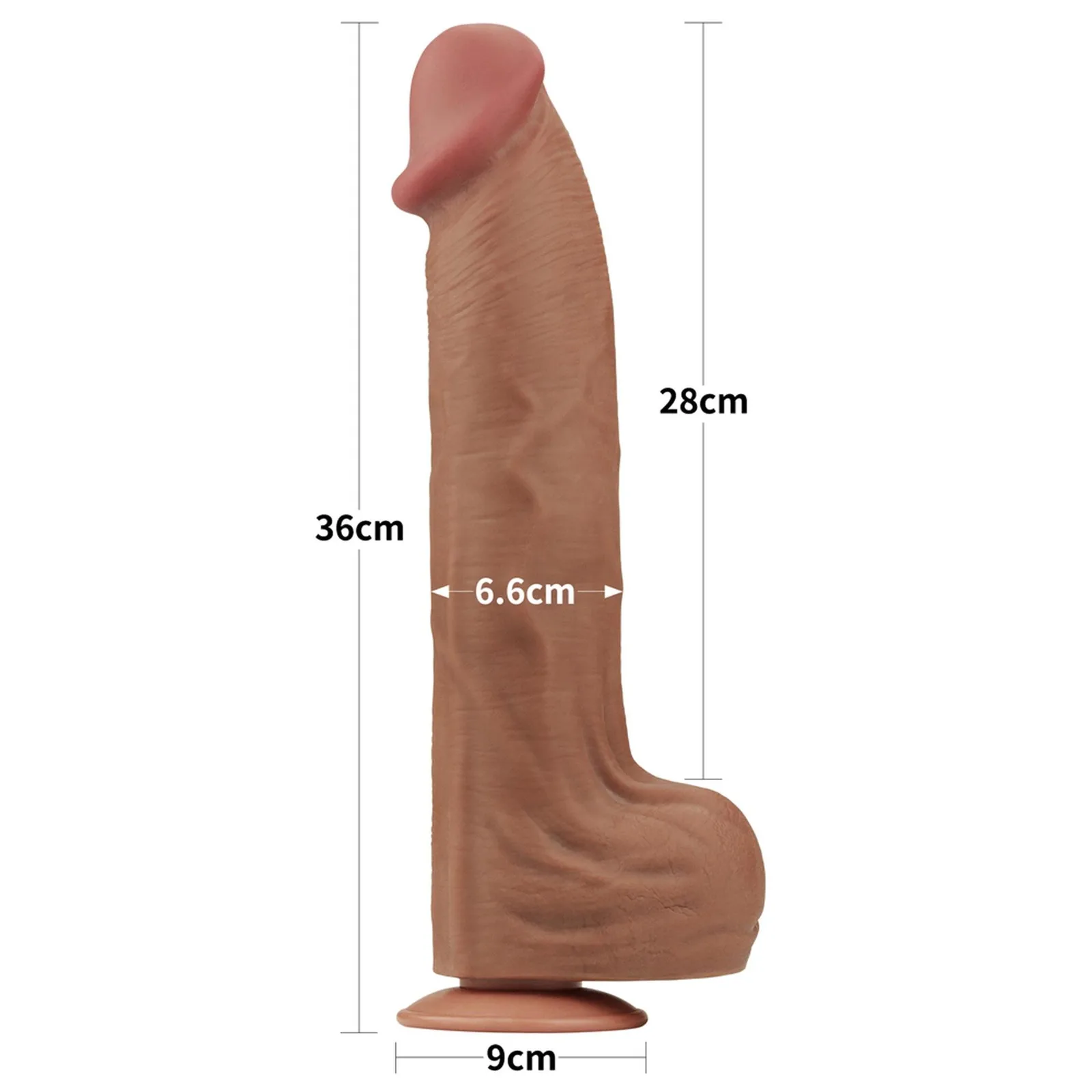Lovetoy Giant 24 cm Silicone Dildo with Testicles