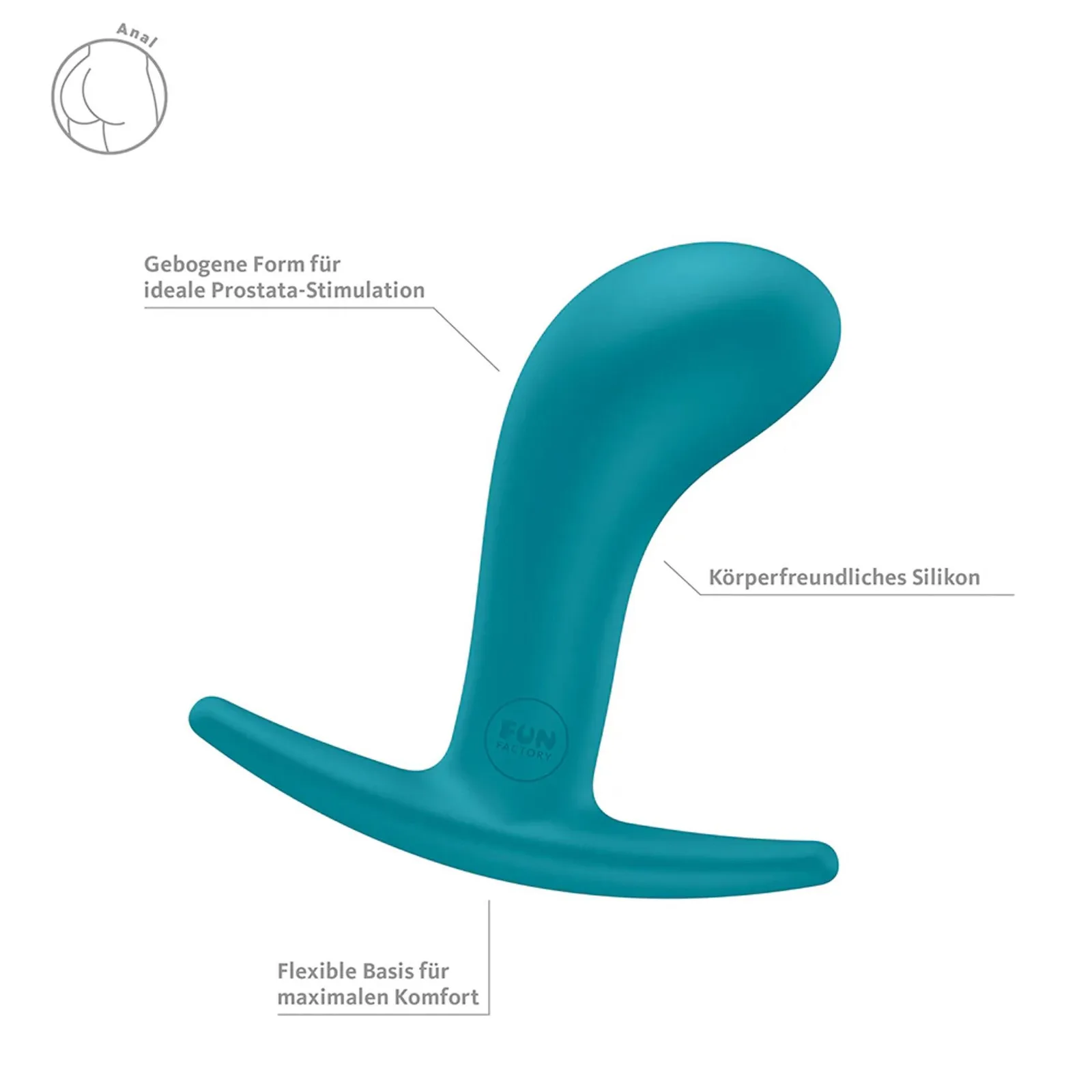 Fun Factory Bootie M Aquamarine Anal Plug