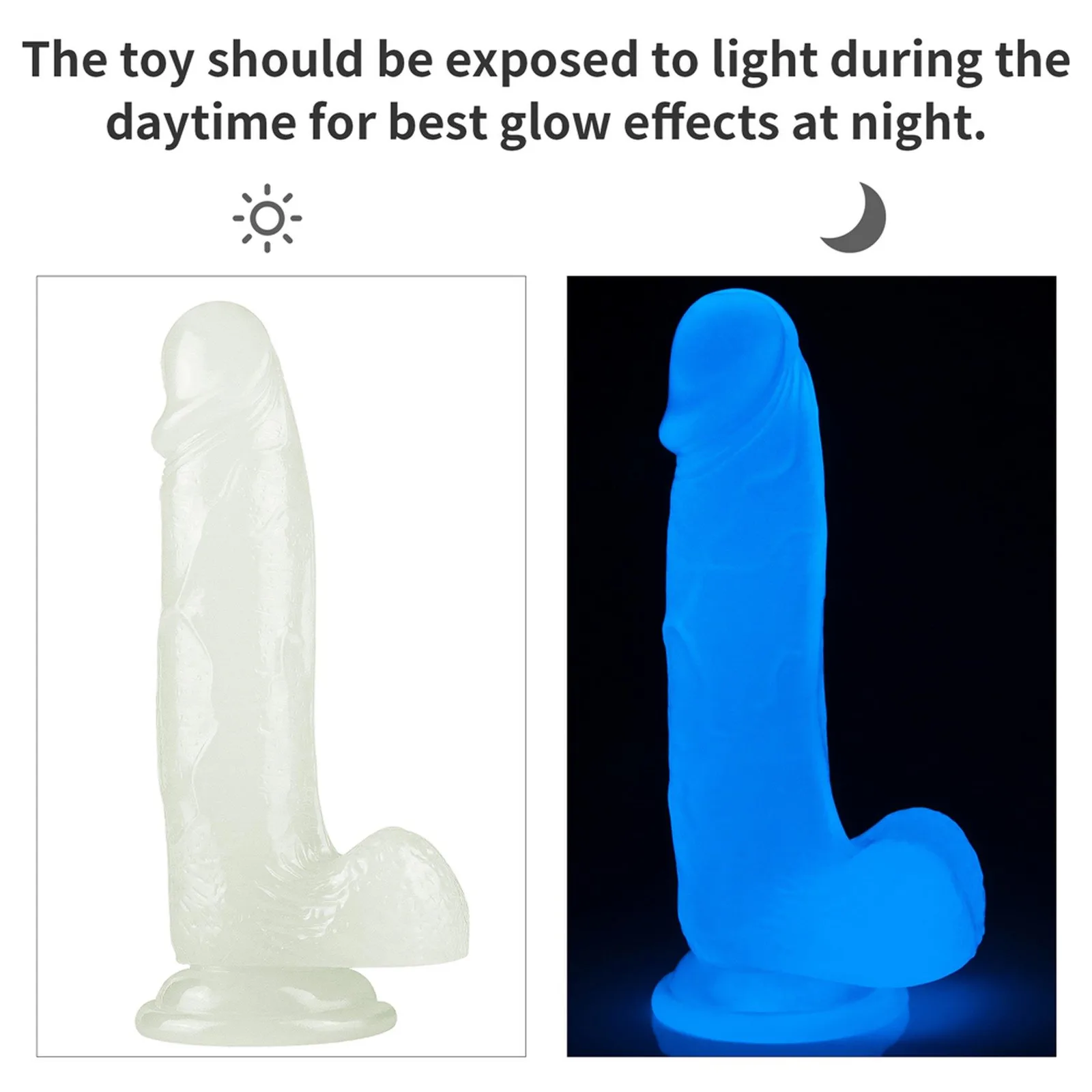 Lovetoy Lumino Play Glow-in-the-Dark Dildo 7.5"