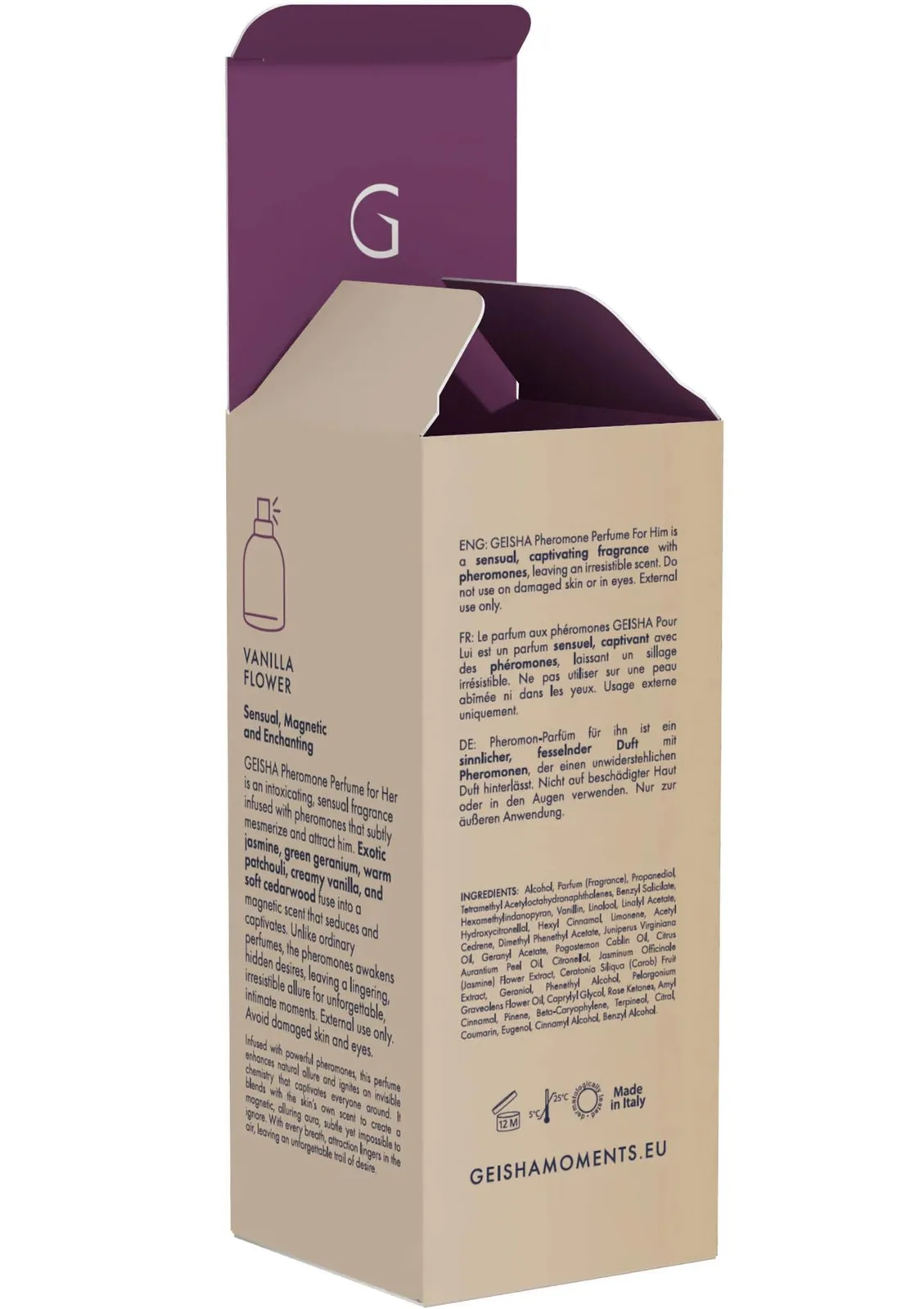 Geisha Vanilla Flower Pheromone Perfume for Her, 50 ml