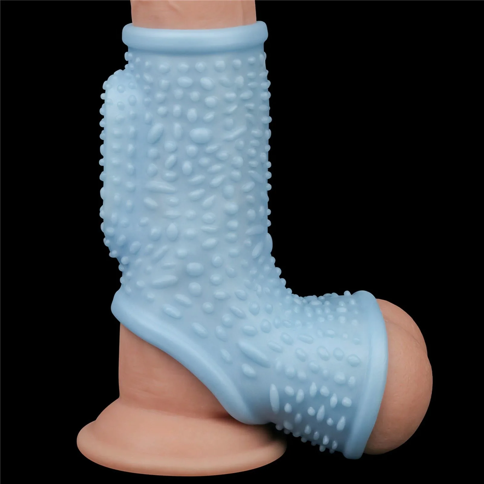 Lovetoy Vibrating Drip Knights Ring with Scrotum Sleeve