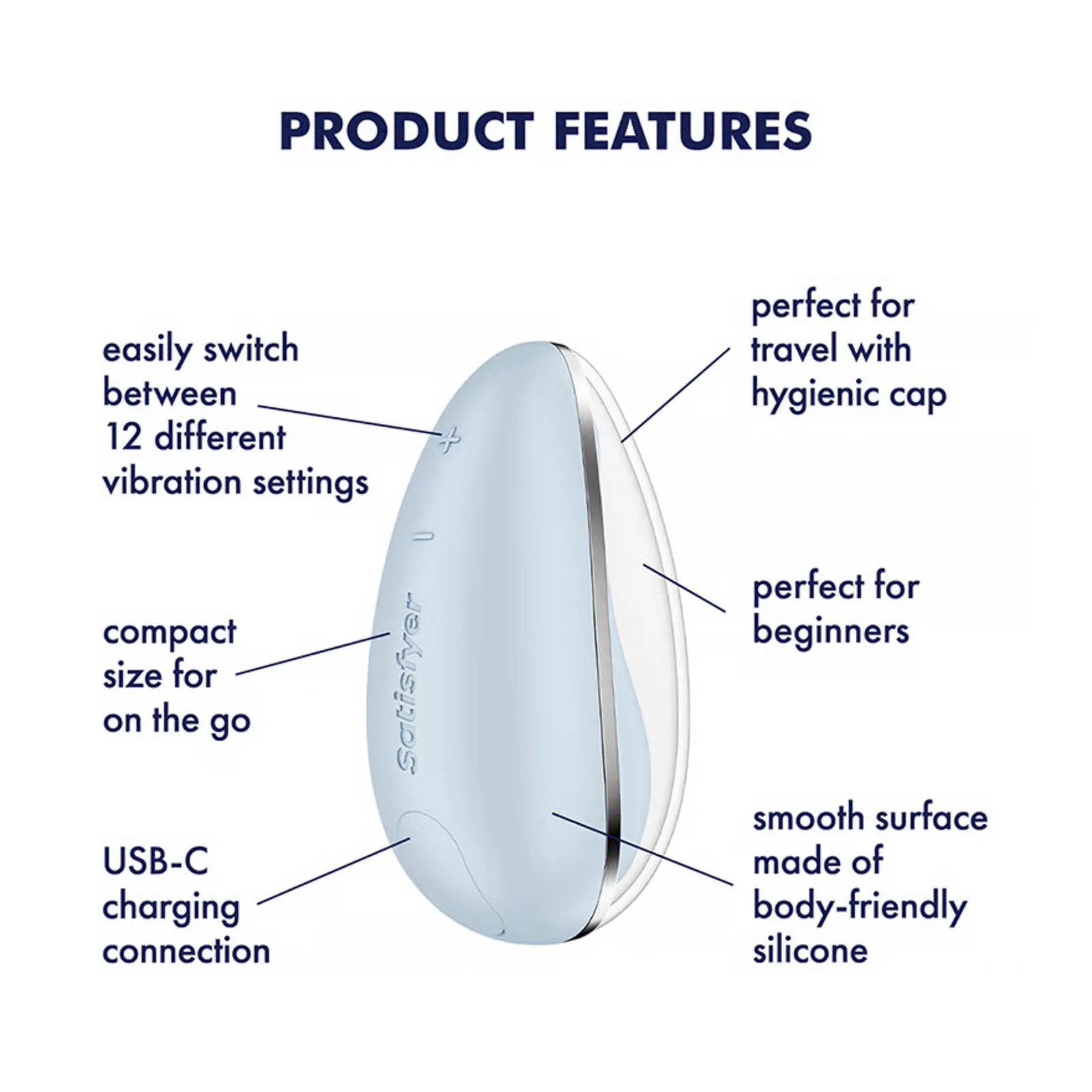 Satisfyer Drop To Go Blue Vibrator