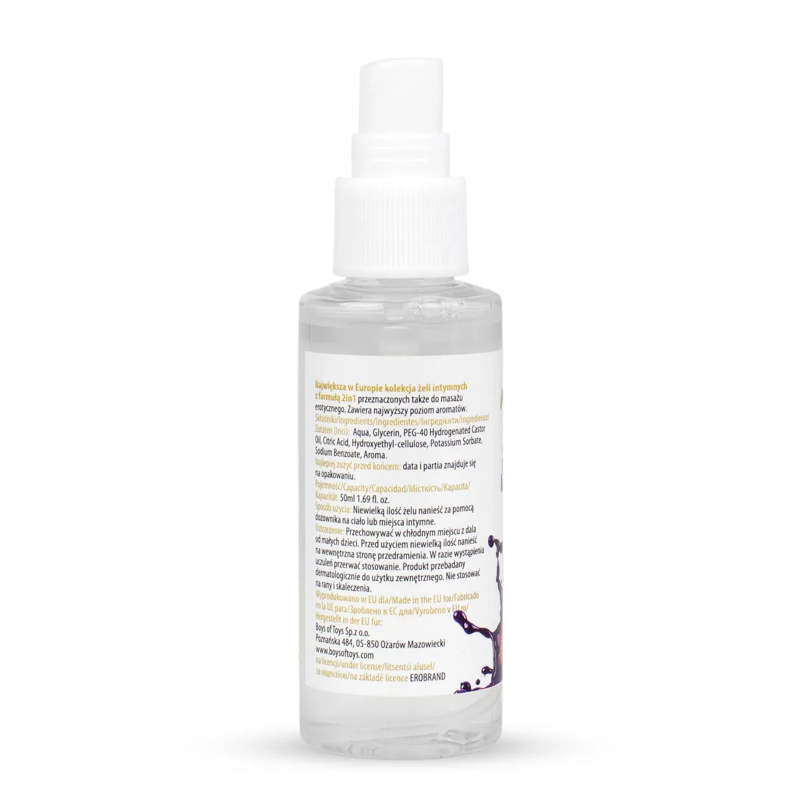 MyLove Aroma Series Intim&Massage 2-in-1 Plum Water-Based Lubricant, 50 ml