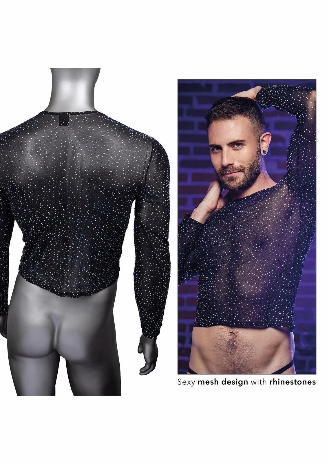 CalExotics Radiance Long Sleeve Shirt in Black