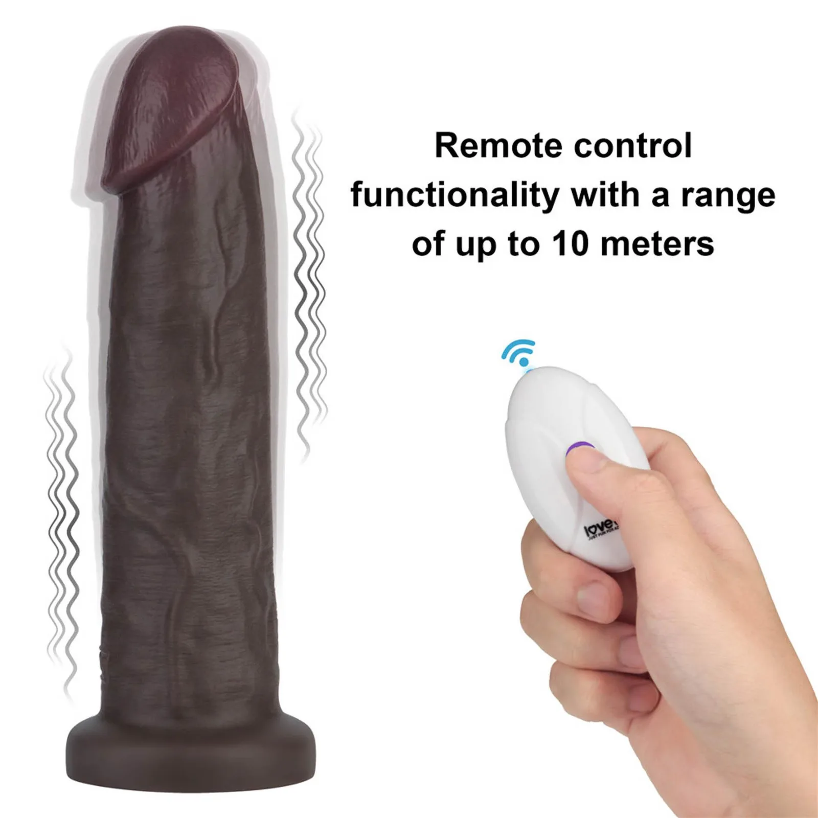 Lovetoy Sliding Skin Pro II 9" Vibrating Dual Layer Silicone Dong