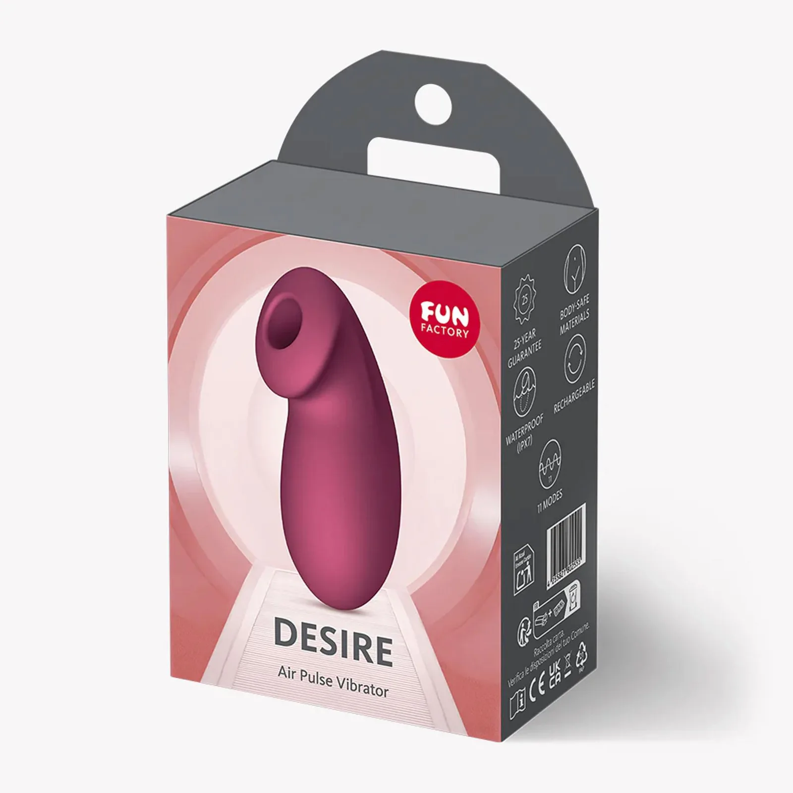 Fun Factory Desire Air-Pulse Clitoral Stimulator – Wine Red