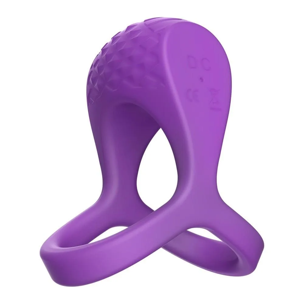 Dream Toys Love Signal Bold Embrace Vibrating Cock Ring with Ball Strap