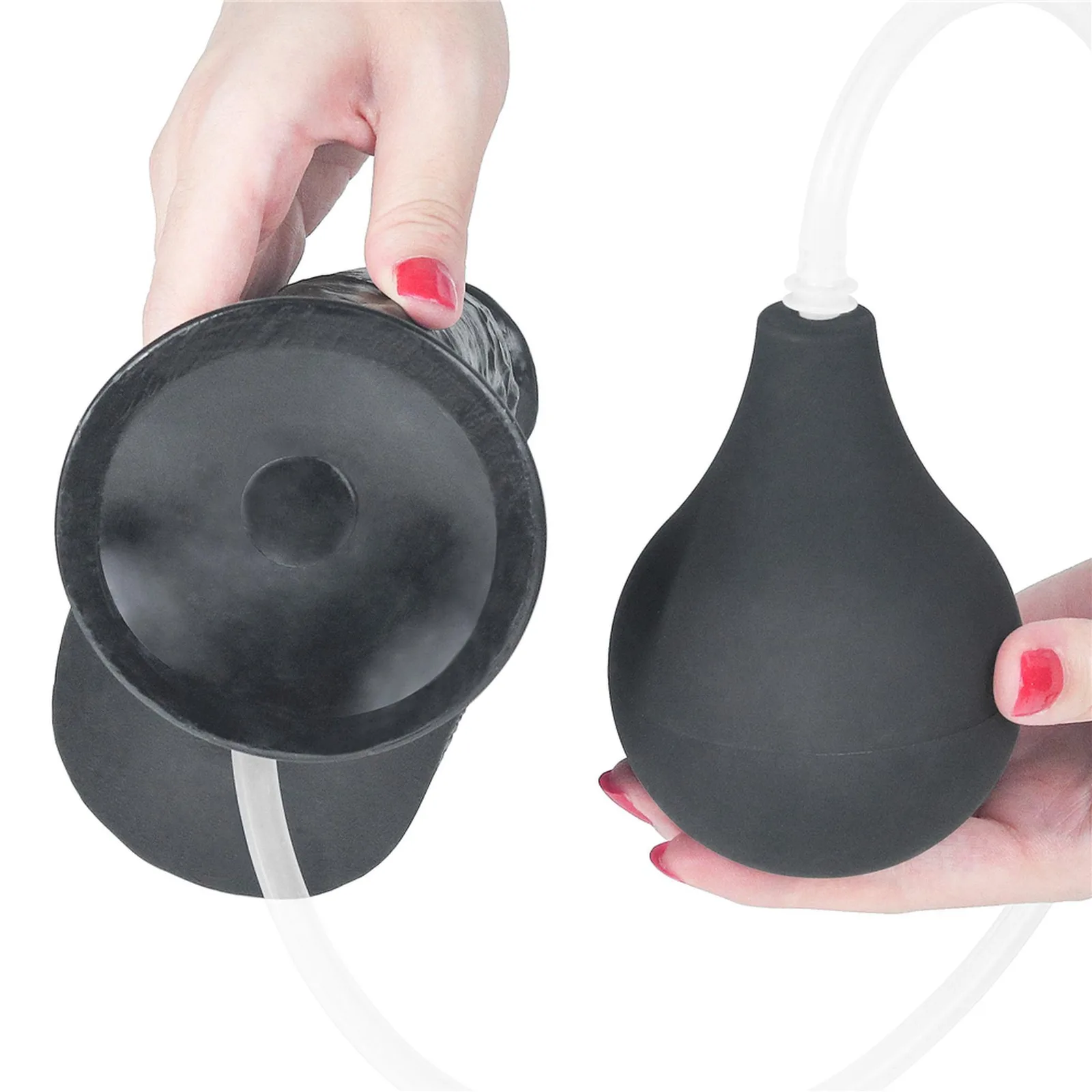 LoveToy 10'' Squirt Extreme Dildo with Suction Cup – Black