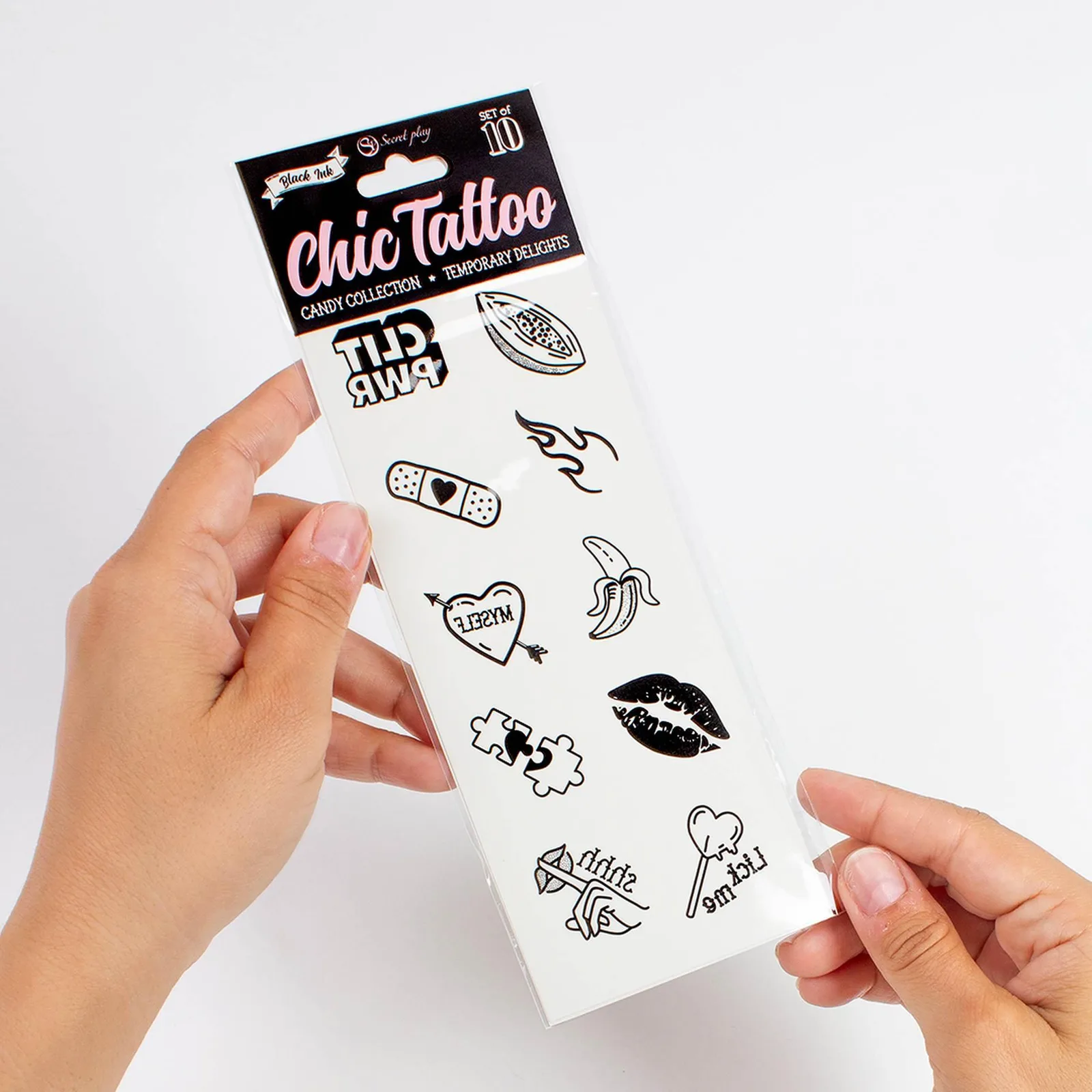 Secret Play Candy Collection Set of 10 Temporary Tattoos