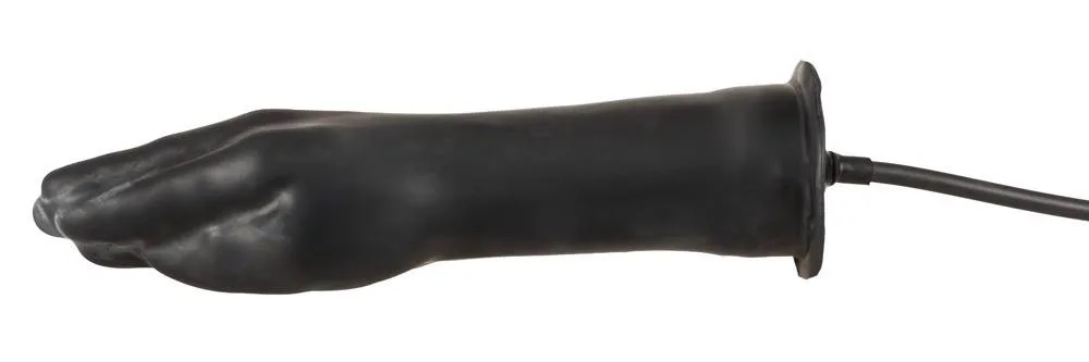Late X Inflatable Black Latex Hand Dildo