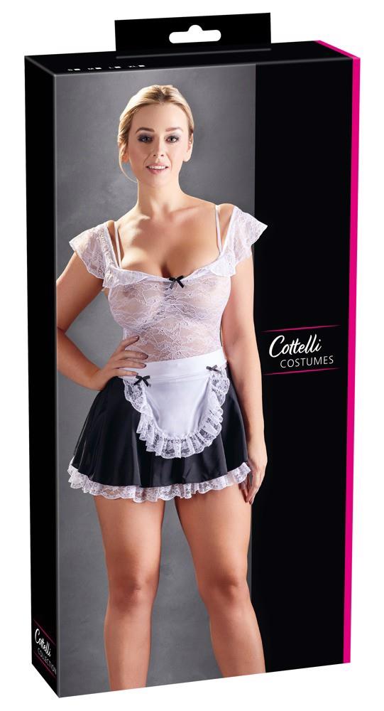 Cottelli COSTUMES Maid's Dress — black and white maid costume with lace trim, size L