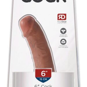 King Cock 6 Cock-Tan Realistic Dildo with Suction Cup