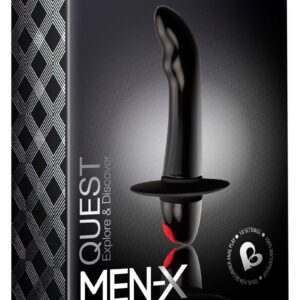 Rocks Off Quest Black — Prostate Vibrator with Curved Tip